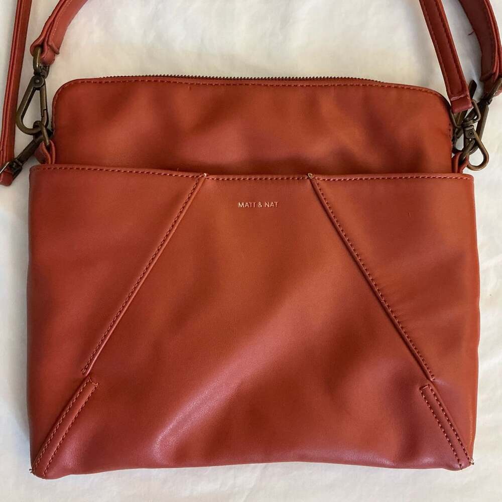 Matt & Nat Minka Vegan Leather Crossbody Bag Orange
